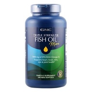 GNC - Triple Strength Fish Oil Mini 三倍強度深海魚油迷你軟膠囊1000mg 240粒特大裝 (迷你易吞裝)