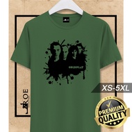 🔥 Baju Tshirt Coldplay Rock Music 100% Cotton + Plus Size