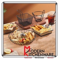 (MKitchenware)Black French Fries Basket Snack Basket Food Basket Fries Paper Baking Paper Wax Paper 
