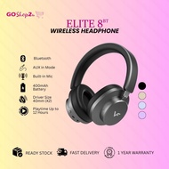 VF Elite 8 BT Wireless Bluetooth 5.4 Headphones with 21H Playtime & AUX Support Strong Bass