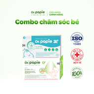 Combo 1 Hộp Khăn Hạ Sốt Dr.Papie 3m+ Và 1 Hộp Gạc Rơ Lưỡi Dr.Papie 0+ Bảo Vệ Toàn Diện Cho Bé Từ 3 T