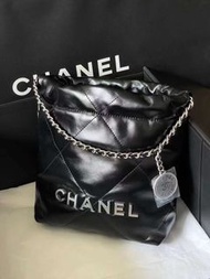 全新 Chanel 22 mini 黑銀 black sliver hardware tote bag