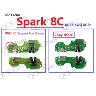 For Tecno Spark 8C KG5K KG5j KG5n With IC USB Charger Charging Port Board Dock Plug Socket Jack Micr