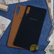 Review of Galaxy A7 2018 leather sticker 100% cowhide