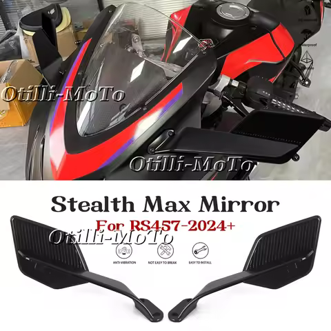 New Motorcycle Rearview Mirror For Aprilia RS457 rs457 2024-2026 Stealth Sport Winglet Mirror Adjust