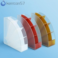 KENTON 8 Grid Pen Holder, Sector Large Capacity 8 Grid Pen Storage Box, School Supplies Storage Slan
