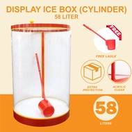 Balang Air Pasar Malam Balang Air Bulat Balang Air Niaga Tong Air Balang Display Ice Box Capacity 72 Liter