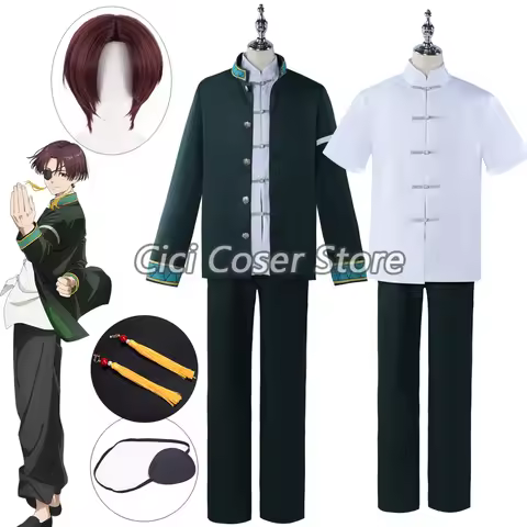 Anime Wind Breaker Hayato Suo Cosplay Costume Wig Jacket School Uniform Earrings Eyepatch Halloween 