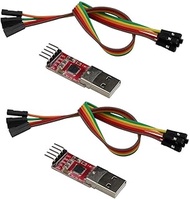 VKLSVAN 2PCS CP2102 Serial Module USB to TTL Converter Adapter UART Downloader 3.3V/5V with Jumper W