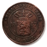 Koin Nederlandsch Indie William III  2 1/2 Cent 1857