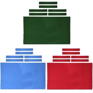 [mcfsnzwtxz1bw] Compact   Pool Table Cloth Felt & 6Pcs Strips for 9ft Snooker Pool Billiards  0.6mm 