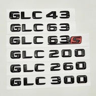 3d ABS Black Logo GLC 43 63 63S 200 220 300 Emblem Car Rear Trunk Letters Sticker for Mercedes Benz 