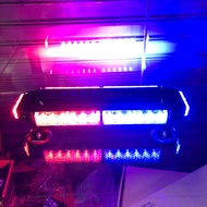 หลอด LEDไฟไซเรน ไฟติดหลังคา 39cm 2ท่อน 4หน้า มีข้าง 6W 12V พร้อมขาแม่เหล็ก สีแดง-น้ำเงิน