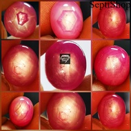 Batu cincin permata natural pinkish ruby star fatwa burma