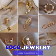 COCOJEWELRY เข็มกลัดไข่มุกพลอยเทียมสไตล์เกาหลี,เข็มกลัดสำหรับติดเสื้อผ้าอุปกรณ์เสริม