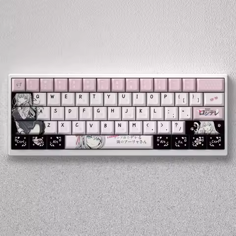 PBT Keycaps Arya Anime for Mechanical Keyboard Dye Sublimation Cherry Height Side Print Backlight Ja