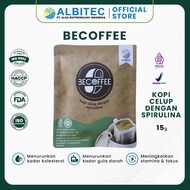 Spirulina Powder Coffee Becoffee Albitec Drip Bag Healthy Coffee Sachet Packaging 15 Grams
