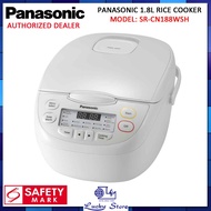 PANASONIC SR-CN188WSH 1.8L FUZZY LOGIC RICE COOKER, 1 YEAR WARRANTY