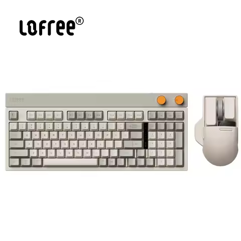 Lofree Block Keyboard Small Square Retro Wireless Bluetooth Tri Mode Mechanical Keyboard Gasket Acce