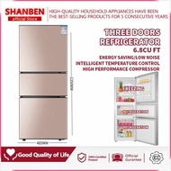 SHANBEN+Dg|Refrigerator:A=Three-hfDoorBxRefrigeratorIZ6.8Ts#Cubic]ro#Feet]nF#Energy Saving Low Nois