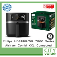 Philips HD9880 Airfryer Combi XXL Connected. HD9880/90 7000 Series. Rapid CombiAir. Food Thermometer.