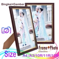 Photo with frame #sizeA4 to 12R# gambar dan bingkai (glassless)