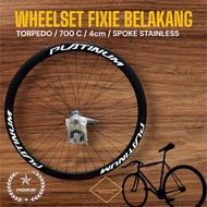 (( WHELSET 700c HTM )) Roda Velg Komplit Sepeda Fixie Wheel Set Torpedo Belakang Freehub