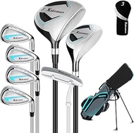 8 Pieces Complete Mens Golf Club Set Right/Left Hand for Men Women Includes Stand Bag with Rain Hood