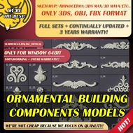 🔥PREFERRED🔥ORNAMENTAL BUILDING 3D MODEL FURNITURE DETAIL 3D MODELS ARCHITECTURE RHINO RHINOCEROS/3DS