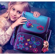 DeLune Ergonomic School Bag Embroidery Multi Compartment Boy Girl Primary School Bag