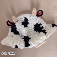 [HANDMADE] Crochet cow hat - Crochet hat