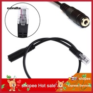 Cal 30cm 3.5mm Smartphone Headset to RJ9 Plug Converter Adapter Cable for Telephone