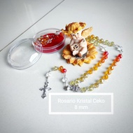 Czech Crystal Rosary 8 mm LEMON