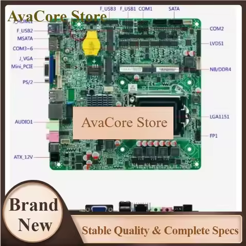 AvaCoreB150 Mini-ITX Motherboard 6/7th Core I3/i5/i7 LGA1151 CPU IPC SBC Embedded Ultra-thin Mainboa