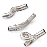 Motorcycle Exhaust Pipe Muffler Mid Pipe Link Connect Tube Slip On Stainless Steel For KAWASAKI ZX6R