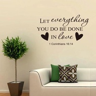 Bible Verse Wall Stickers Religious Decor Christian Quote Vinyl Wall Art Decals