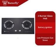 Butterfly 2 Burner Glass Hob - BG-2K