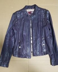 [直購14500] TOUGH JEAMSMITH 短版小羊皮皮衣 深紫色 S號