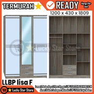 GANTUNGAN [Instant] Olympic Gstar LLBP LISA F 3-Door Wooden Wardrobe Wadrobe Clothes 120x43x180.9 cm