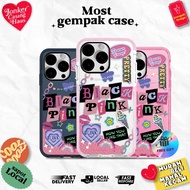 BL4CK P1NK SERIES : NEON SOFT TPU DESIGNATED PROTECT PHONE CASES IP13MINI UNTIL 14PROMAX