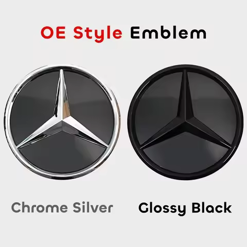 1pcs Car Front Grill Emblem Star Badge For Mercedes Benz W245 W204 X204 B180 B200 B250 C280 C300 C35