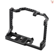 Andoer Camera Cage Aluminum Alloy with Dual Cold Shoe Mount 1/4 Inch Screw Compatible with Canon EOS 90D/80D/70D DSLR Camera Came-507