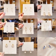 Anting-anting 💎 韩式耳环 Earring Korean Fashion Style 珍珠蝴蝶高级感S925可爱优雅耳钉韩国时尚耳饰 Pearl Women Earring