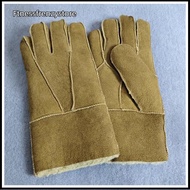 [FF] Genuine Sheepskin Gloves Winter Thi Warm Gloves Outdoor Cycling Glove [TH]