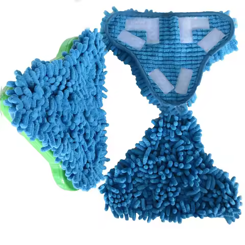 Steam Mop Pads Replacement Microfiber For H2O X5 Steam Cleaning Rag Chenille Reusable Cloth 24.5*18C