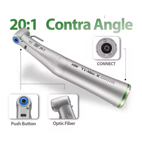 NSK 20:1 Detachable External&Internal Cooling Dental Surgery Implant Handpiece Dental Contra Angle T