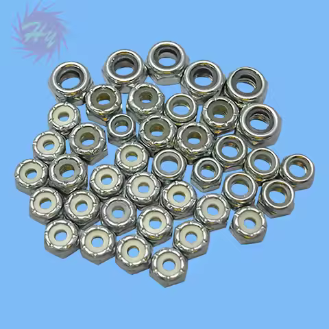 25 Pcs M2 M2.5 M3 M3.5 M4 M5 M6 Metal Nylock Nut Locknut Hex Nylon Insert Self Lock Nut For RC Acces
