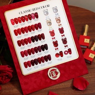 เซ็ทสีเจล โทนแดง N97 เซต 30 สี HEMA &TPO FREE ยาทาเล็บเจล แถมชาร์ต Danny Coll  Red Christmas Party -