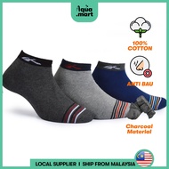 Bamboo Charcoal ABOVE Ankle Sock Thick Socks (ABOVE ANKLE, THICK CUSHION)
