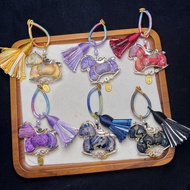 Song Jinma Year Keychain Finished Product Tassel Pendant Handmade Double-Sided Keychain